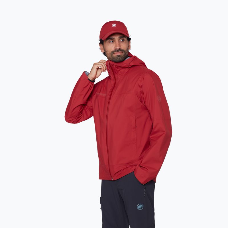 Pánská větrovka Mammut Ducan HS Hooded dark mammut red 4
