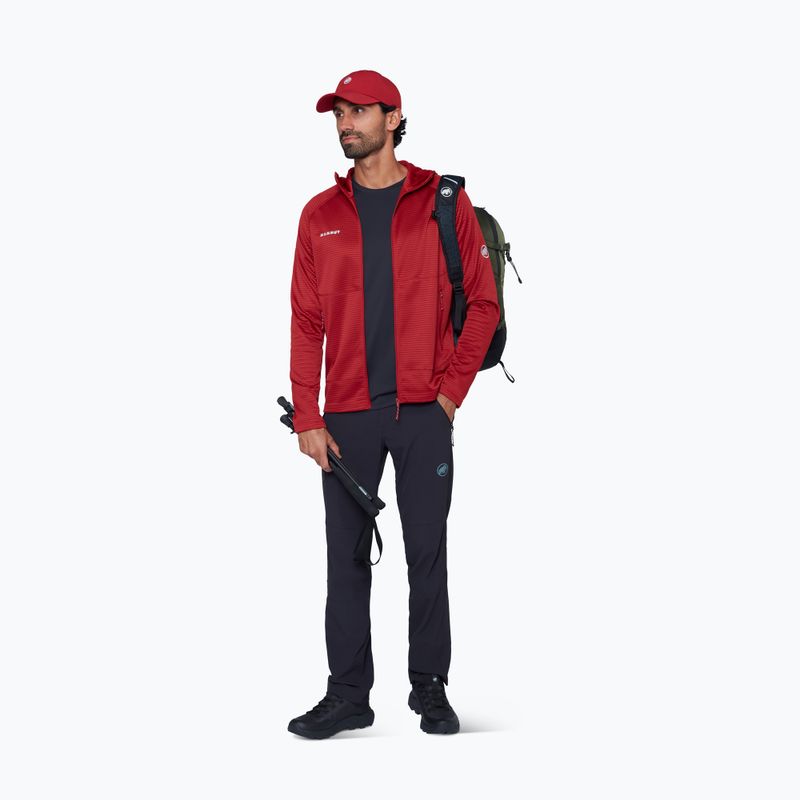Pánská trekingová mikina Mammut Crag ML Hooded dark mammut red 2