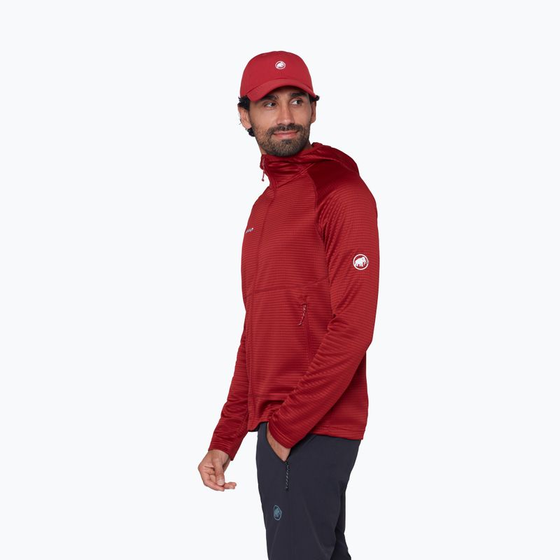 Pánská trekingová mikina Mammut Crag ML Hooded dark mammut red 4