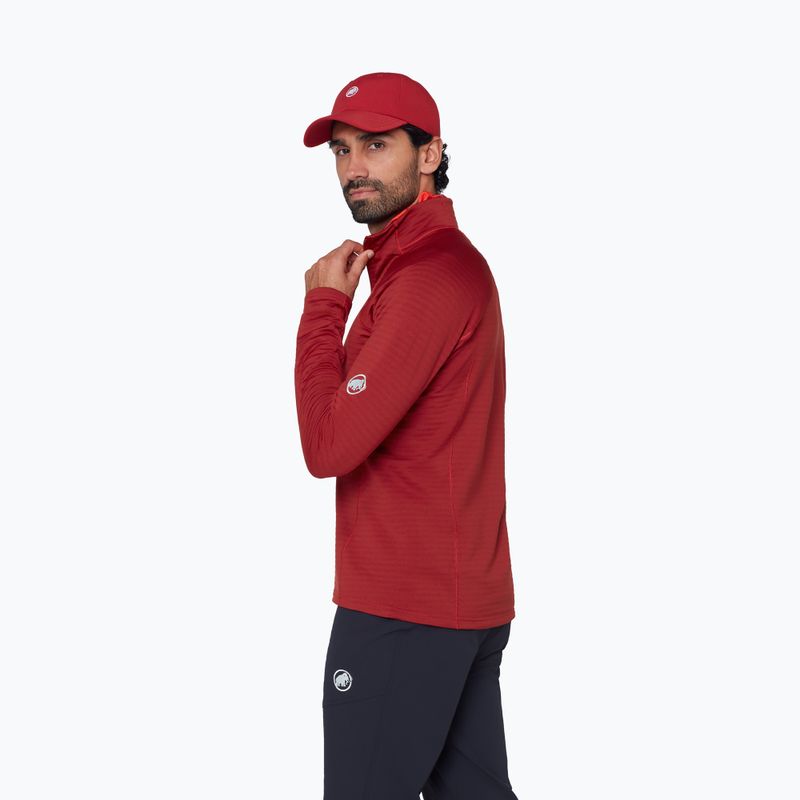 Pánská mikina Mammut Taiss ML Half Zip Pull dark mammut red 4