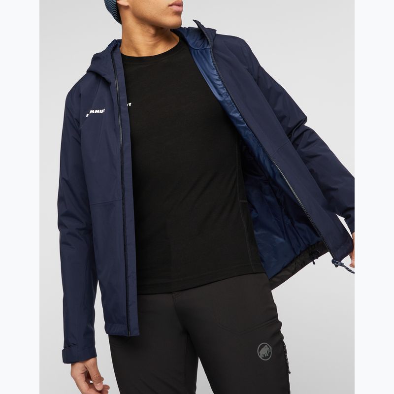 Pánská nepromokavá bunda Mammut Linard HS Thermo Hooded Jacket Men marine 5