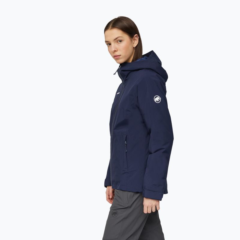 Dámská nepromokavá bunda Mammut Linard HS Thermo Hooded Jacket Women marine 3