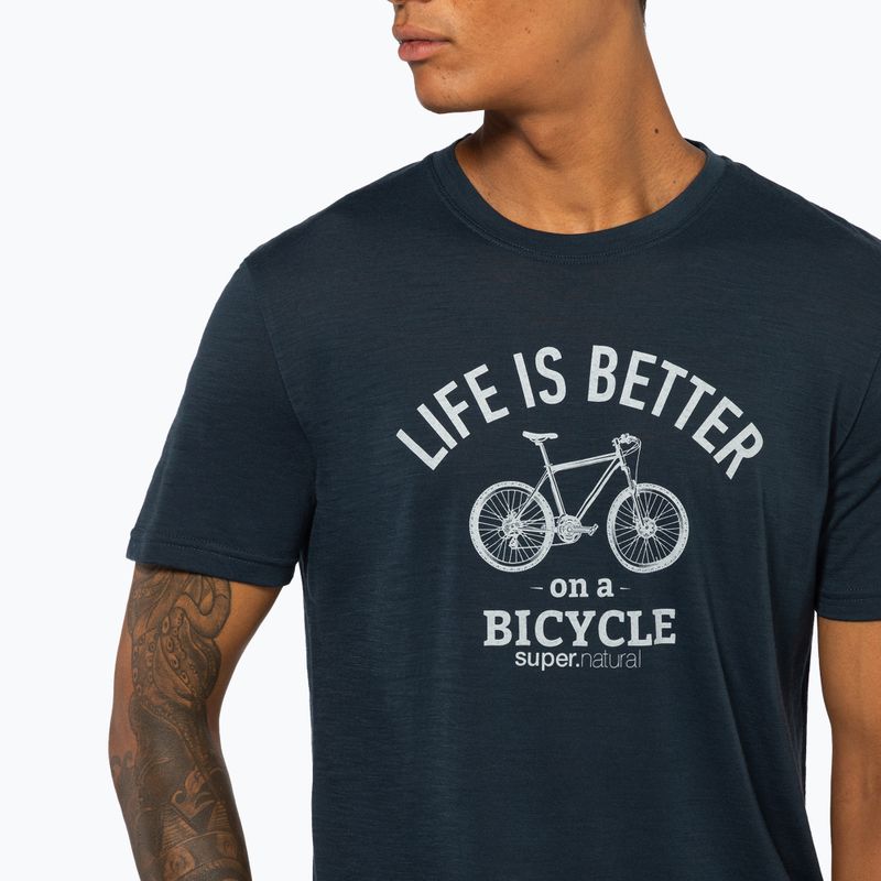 Pánské tričko super.natural Better Bike Tee blueberry/vapor grey 2