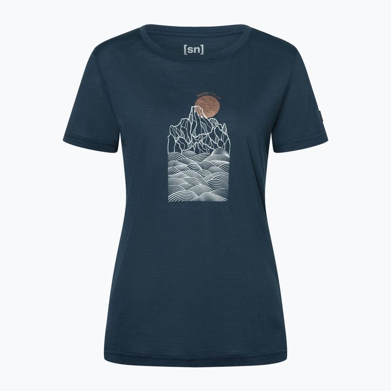 Dámské tričko super.natural Preikestolen Cliffs Tee blueberry/feather grey/copper 3