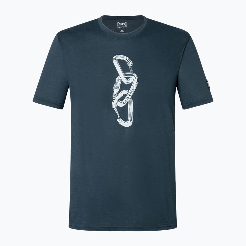 Pánské tričko super.natural Carabineri Tee blueberry/vapor grey 2