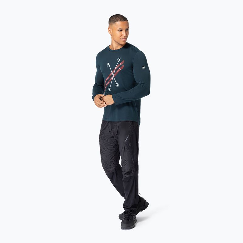 Pánské tričko Longsleeve super.natural Kryssede Ski blueberry/fresh white/high risk red 2