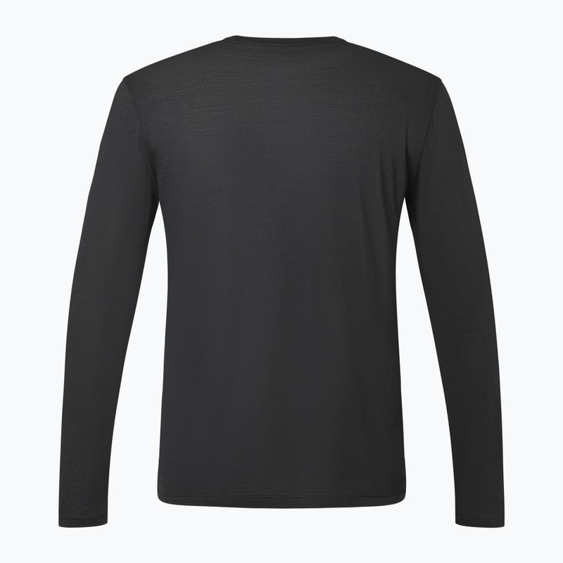 Pánské tričko Longsleeve super.natural Almost Done jet black/various 3