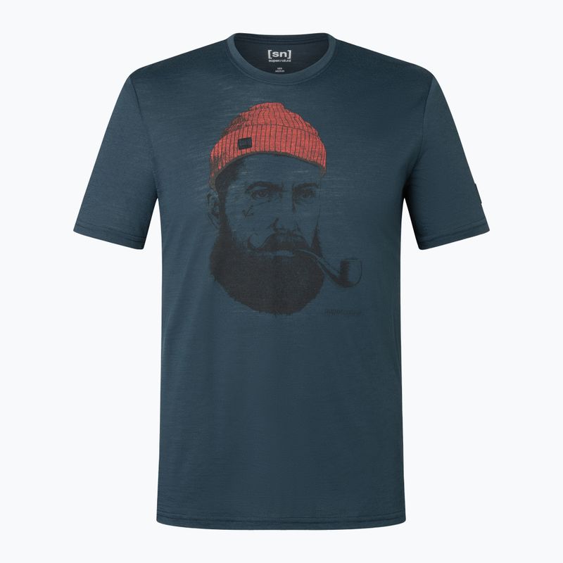 Pánské tričko super.natural Sailor Tee blueberry/jet black/high risk red 3