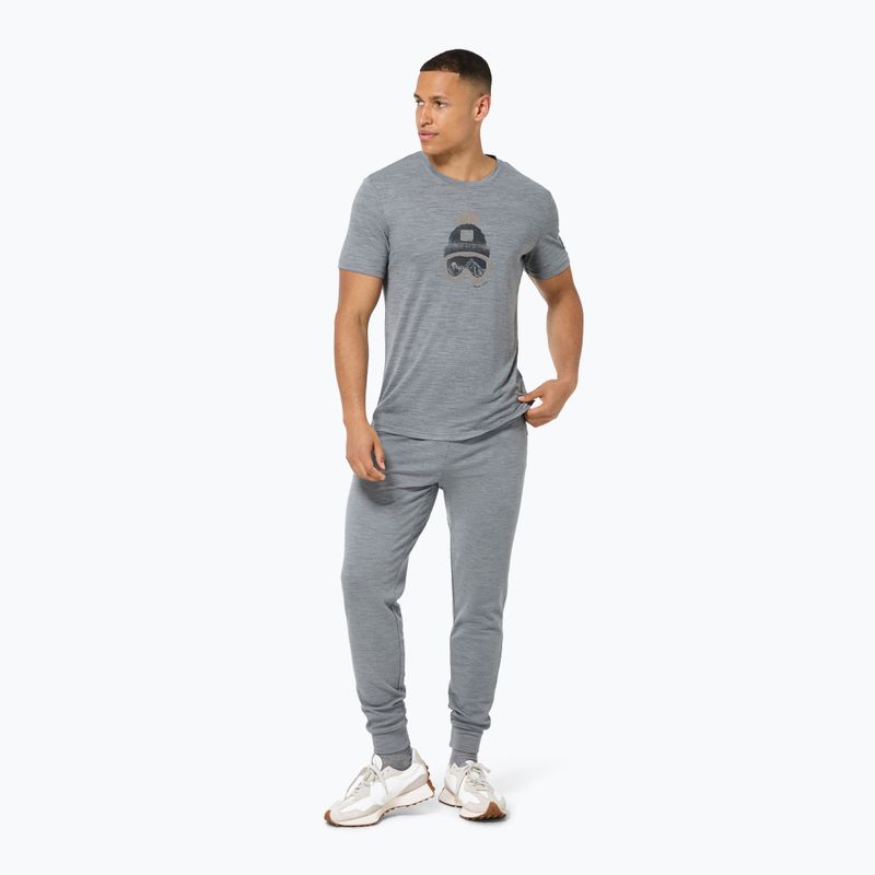 Pánské tričko super.natural Gogeanie Tee cashmere grey mel/dark shadow mel/vintage khaki mel 2