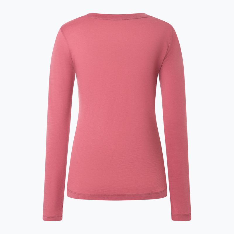 Dámské triko Longsleeve super.natural Little Heartwood mauve wood/white stone 5