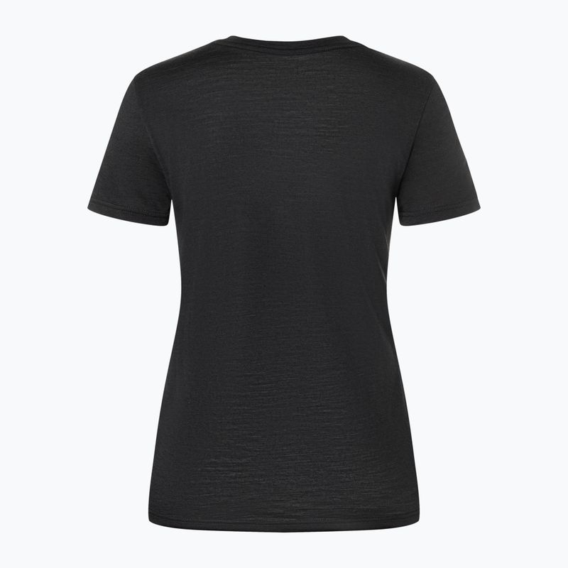 Dámské tričko super.natural Little Heartwood Tee jet black/feather grey 5