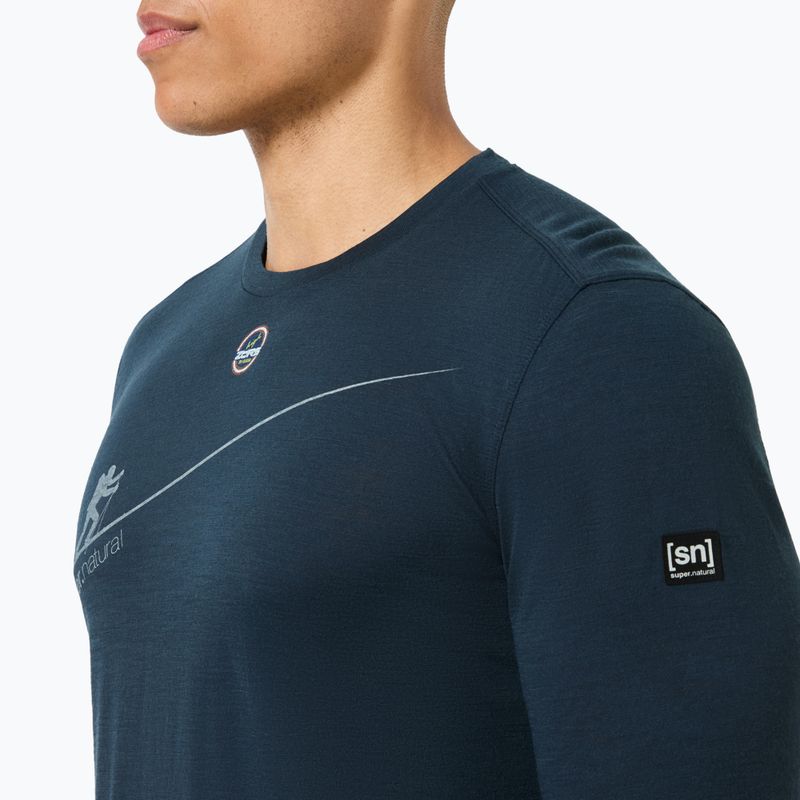 Pánské tričko Longsleeve super.natural HZSG Haute Route blueberry/various 4