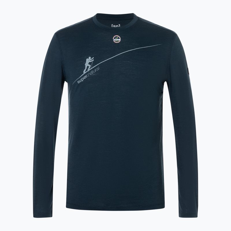 Pánské tričko Longsleeve super.natural HZSG Haute Route blueberry/various 5