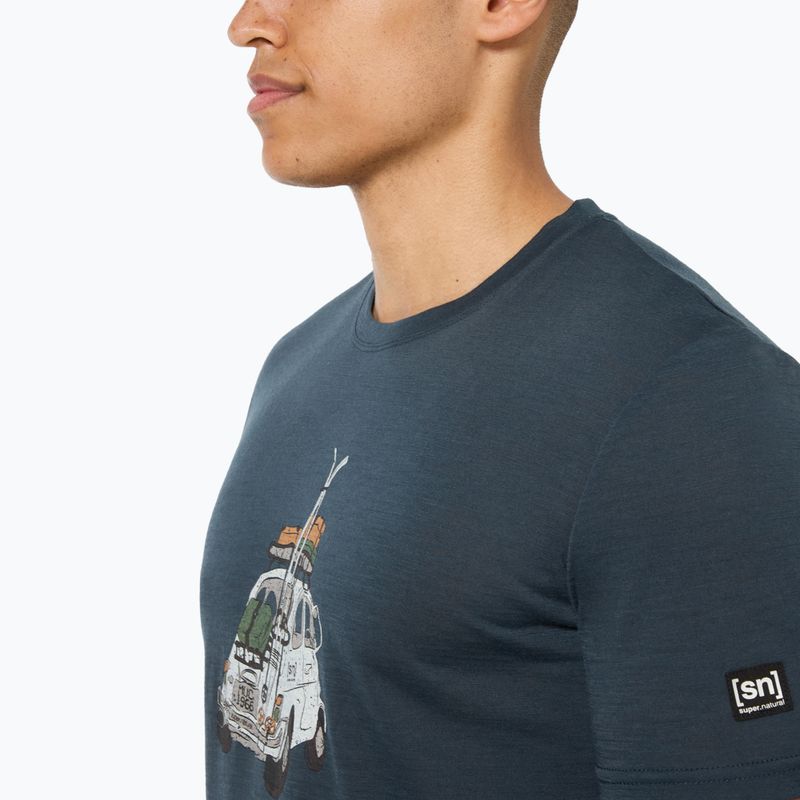 Pánské tričko super.natural Carski Tee blueberry/various 4