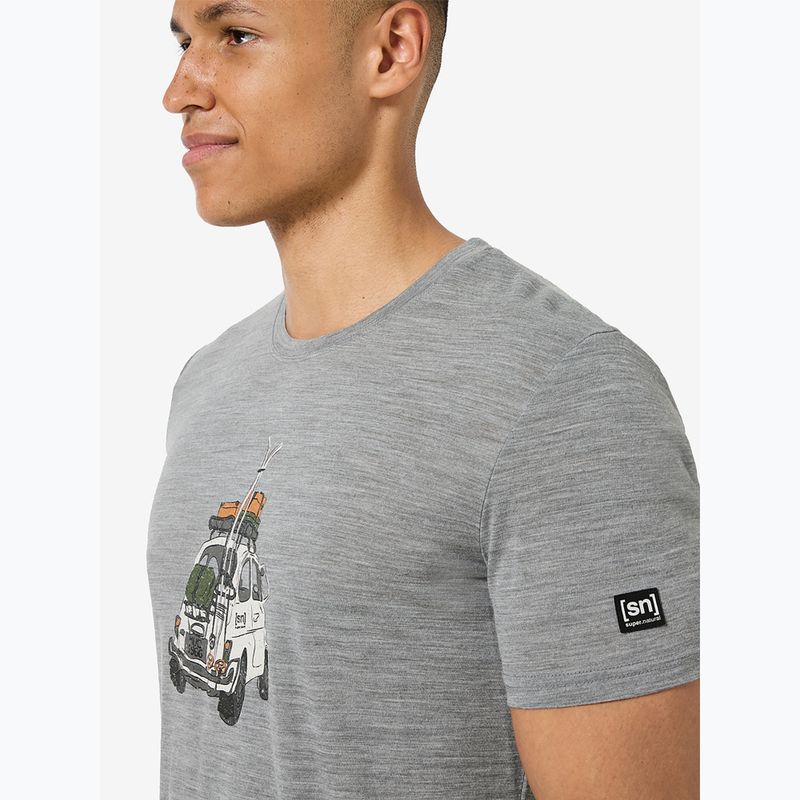 Pánské tričko na lezení super.natural Carski cashmere grey melange/various 4
