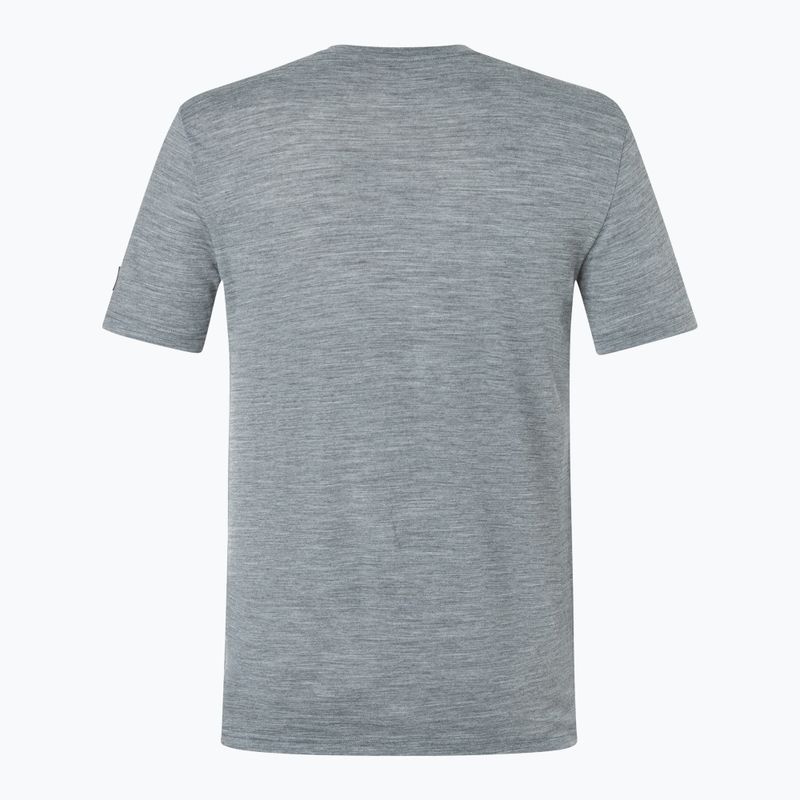 Pánské tričko super.natural Sailor Tee cashmere grey melange/jet black /high risk red 5