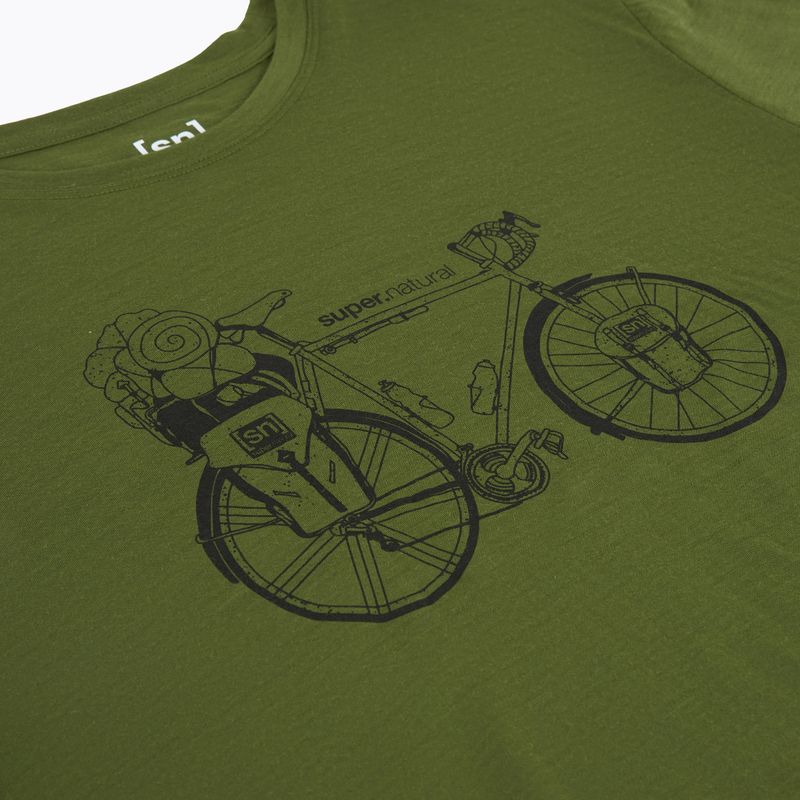 Pánské tričko super.natural Bicycle Nomad Tee chive/jet black 3