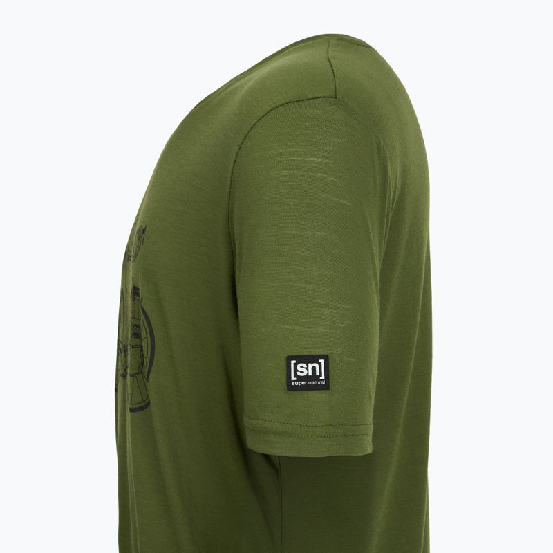 Pánské tričko super.natural Bicycle Nomad Tee chive/jet black 4