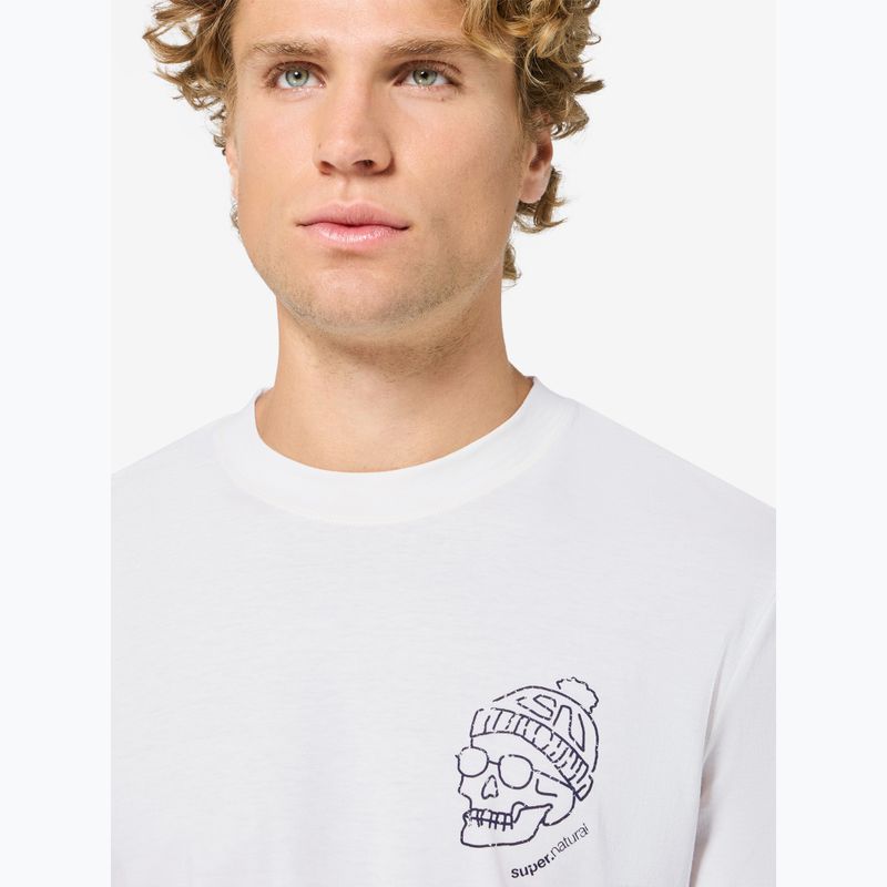 Pánské tričko Longsleeve super.natural Frosty Bio white/blueberry 3