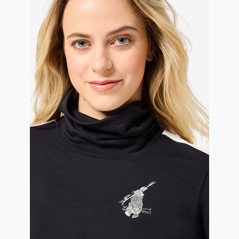 Dámský svetr super.natural Bunny Roll Neck jet black/f.white/various/eucalyptus gl 3