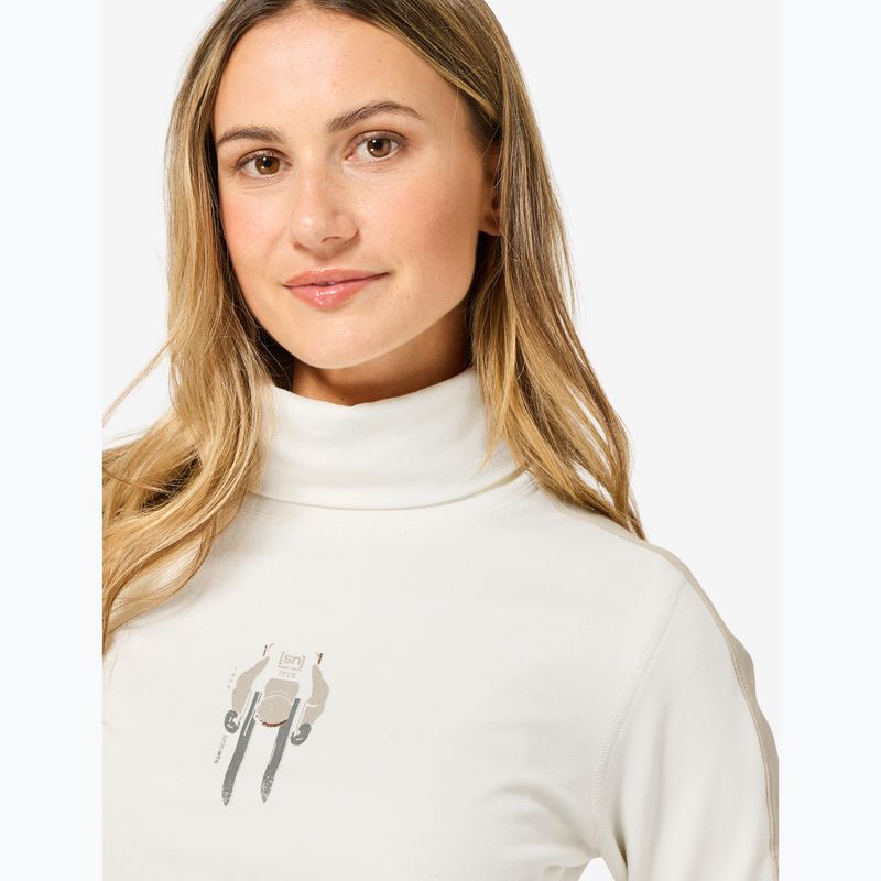 Dámský svetr Super.Natural Racing Team Roll Neck fresh white / w. pepper / various 3