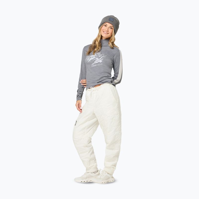Dámský svetr Super.Natural Freeride Roll Neck cashmere grey melange / f. white / f. white 2