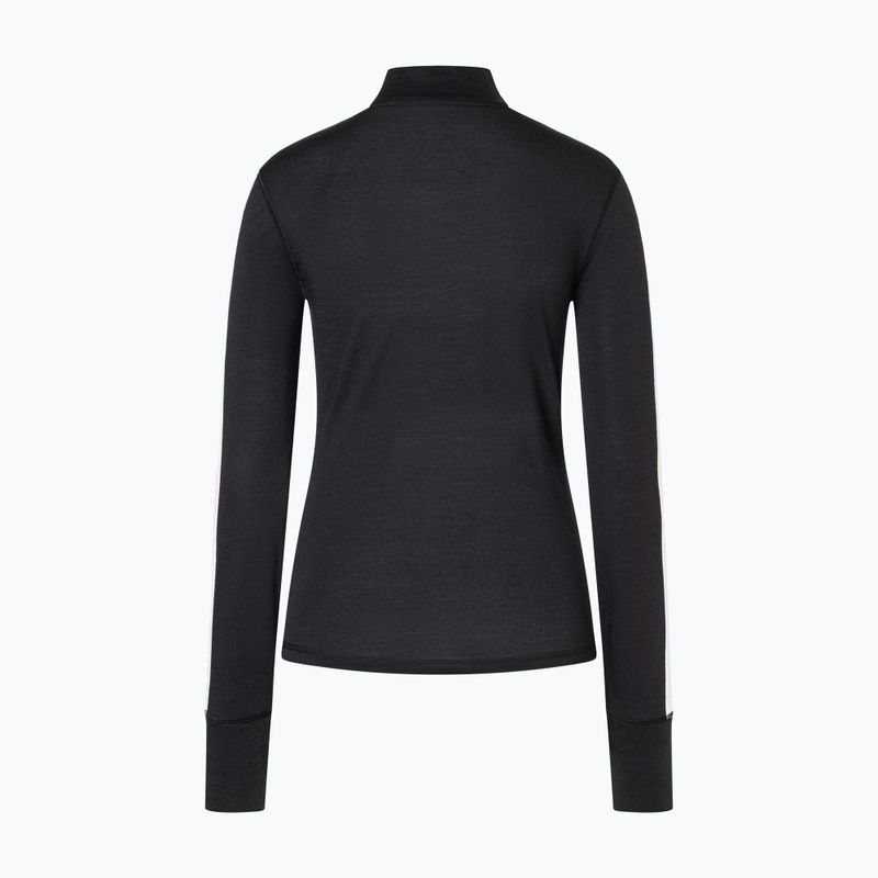 Dámské tričko Longsleeve super.natural KryTeeede Col T-Neck Light jet black/white/mountain trail gl/white 5