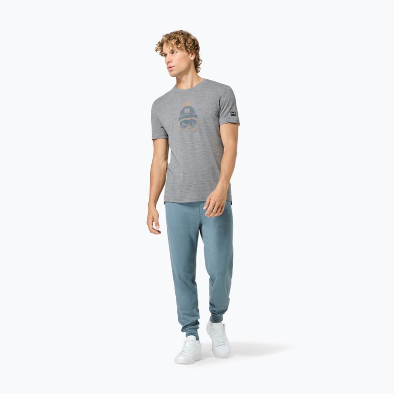 Pánské tričko na lezení super.natural Gogeanie cashmere grey melange/various 2
