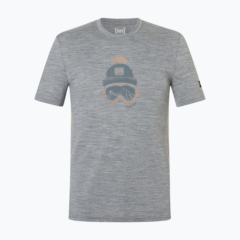 Pánské tričko na lezení super.natural Gogeanie cashmere grey melange/various 4