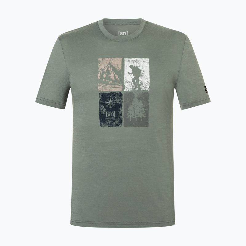 Pánské tričko na lezení Super.Natural Go Hiking Tee eucalyptus/various 4