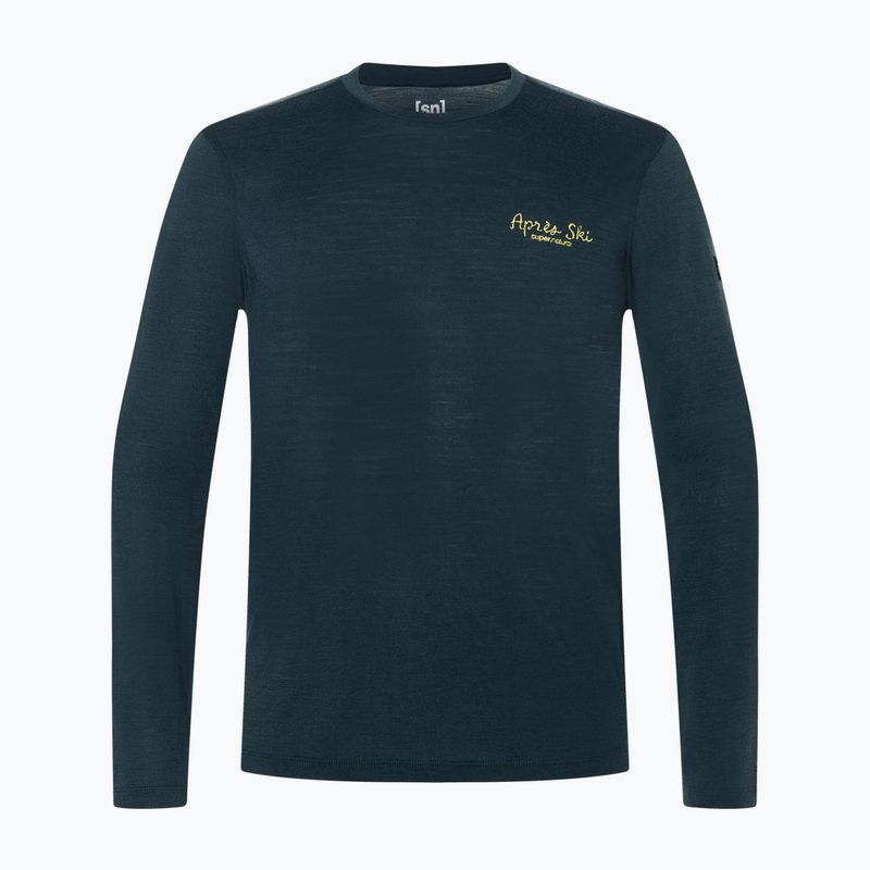 Pánské tričko Longsleeve super.natural Apres Ski blueberry/various 5