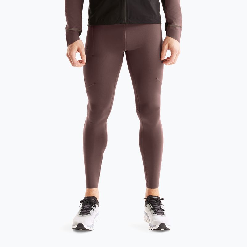 Pánské běžecké legíny On Running Performance Winter grape