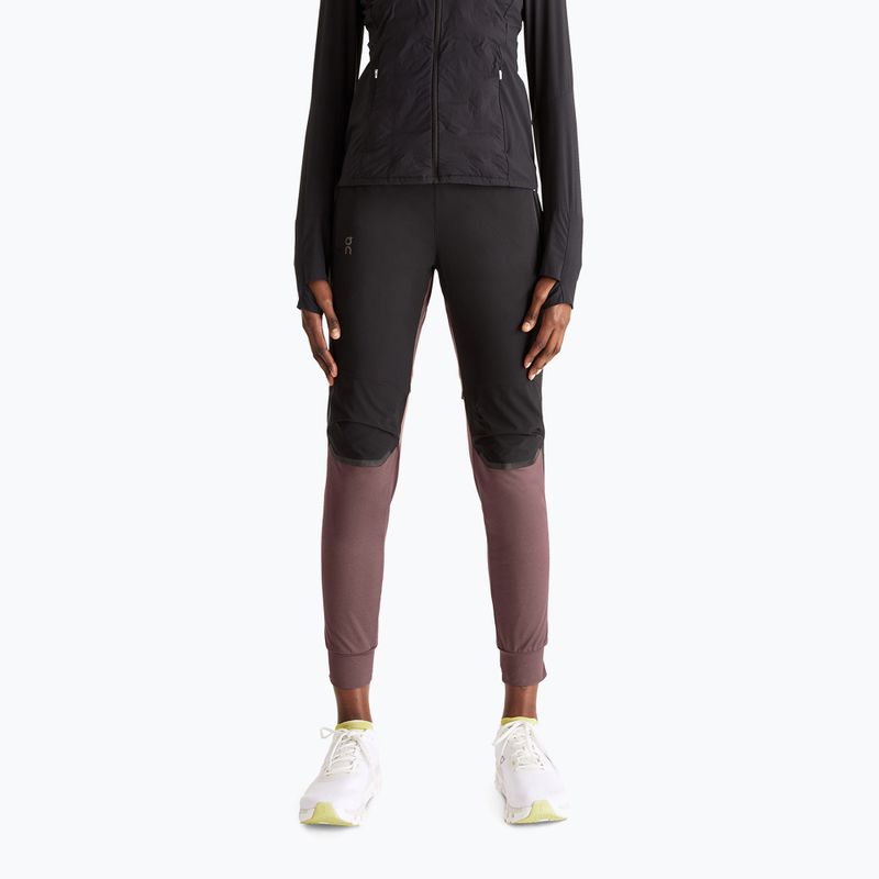 Dámské běžecké kalhoty On Running grape/black