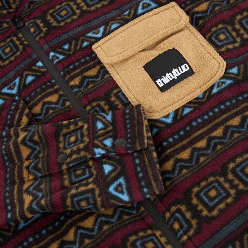 Pánská košile ThirtyTwo Rest Stop Zip Up maroon 3