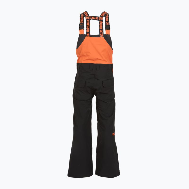 Pánské snowboardové salopety ThirtyTwo Basement Bib black/orange 2