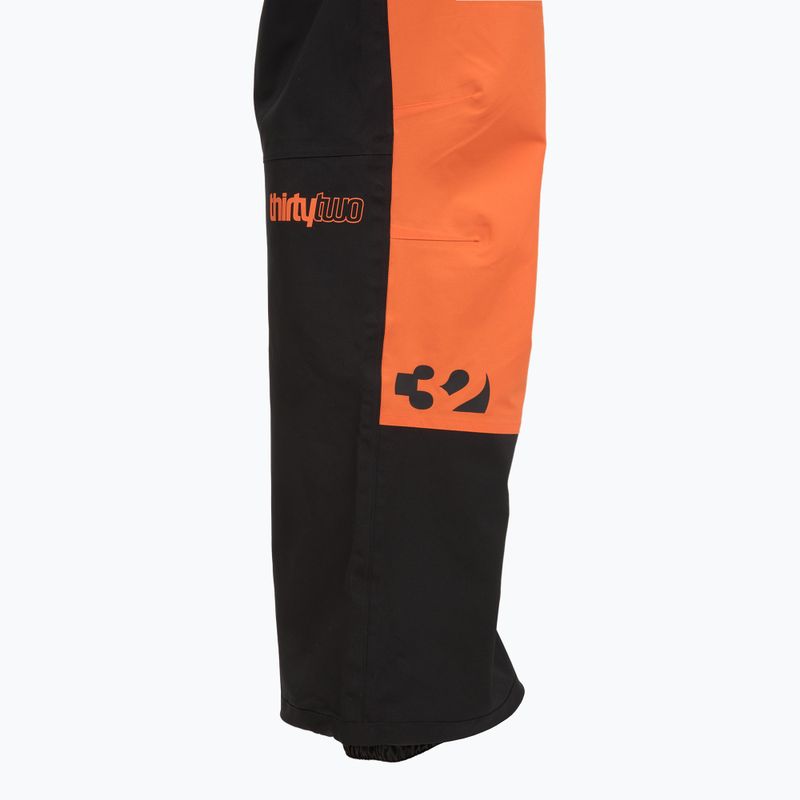 Pánské snowboardové salopety ThirtyTwo Basement Bib black/orange 4