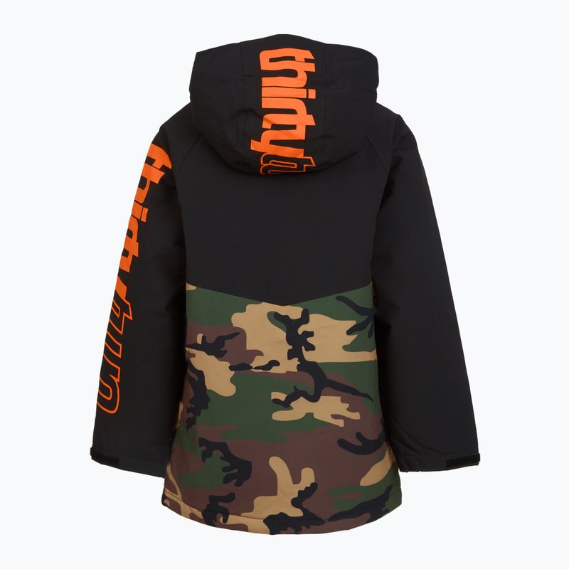 Dětská snowboardová bunda ThirtyTwo Grasser Insulated black/orange 2