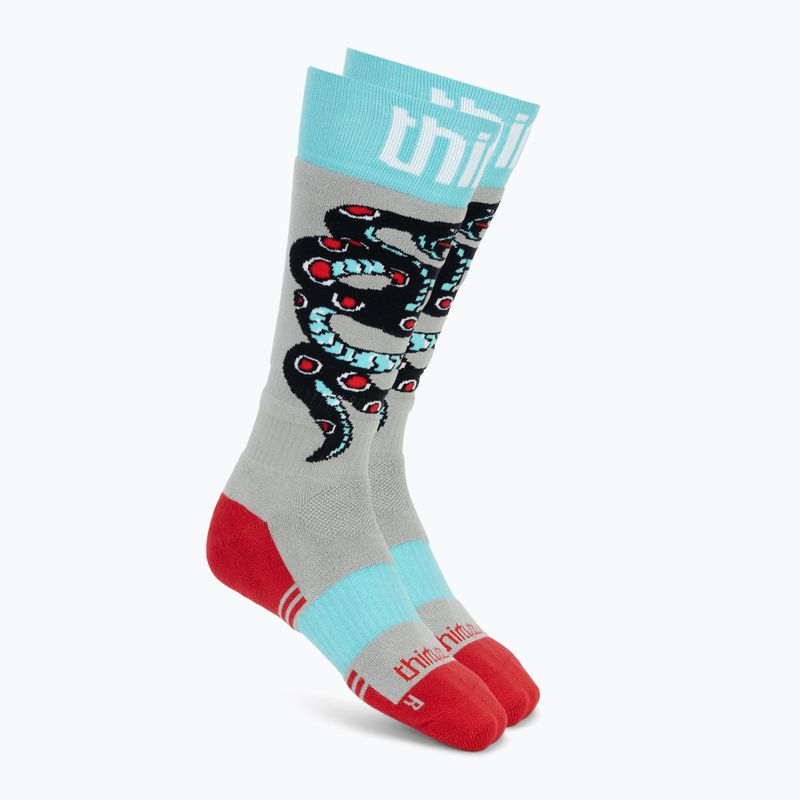 Pánské snowboardové ponožky ThirtyTwo TM Coolmax grey/red