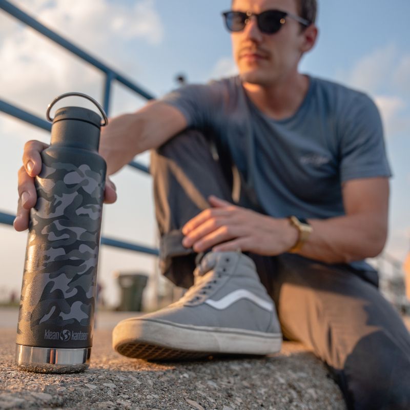 Cestovní láhev Klean Kanteen Classic VI black camo 10