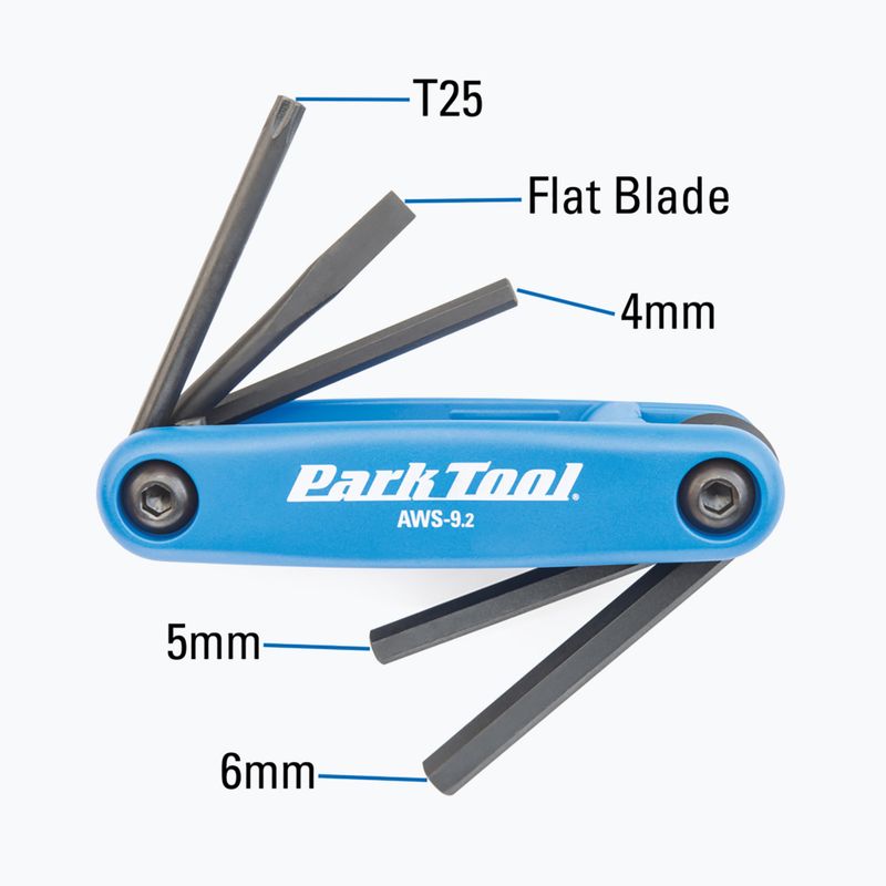 imbusový klíč/šroubový klíč. Park Tool AWS-9.2 černý/modrý 3