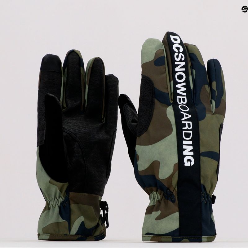 Pánské snowboardové rukavice DC Salute woodland camo green 7