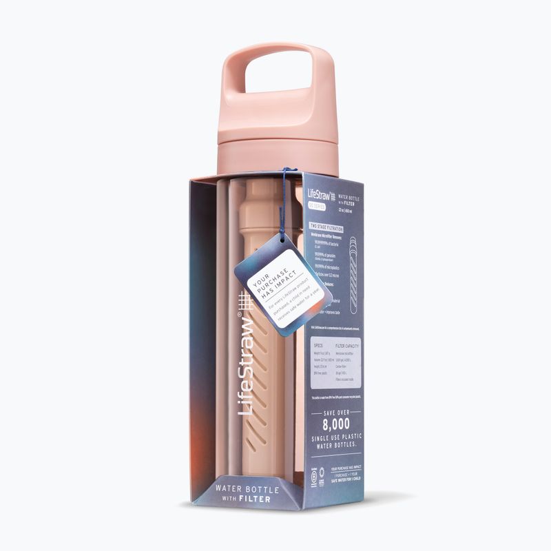 Cestovní láhev  Lifestraw Go 2.0 z filtrem 650 ml cherry blossom pink 3