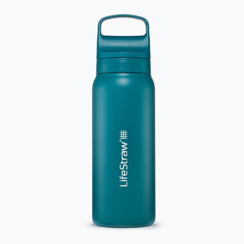 Cestovní láhev Lifestraw Go 2.0 Steel z filtrem 700 ml laguna teal