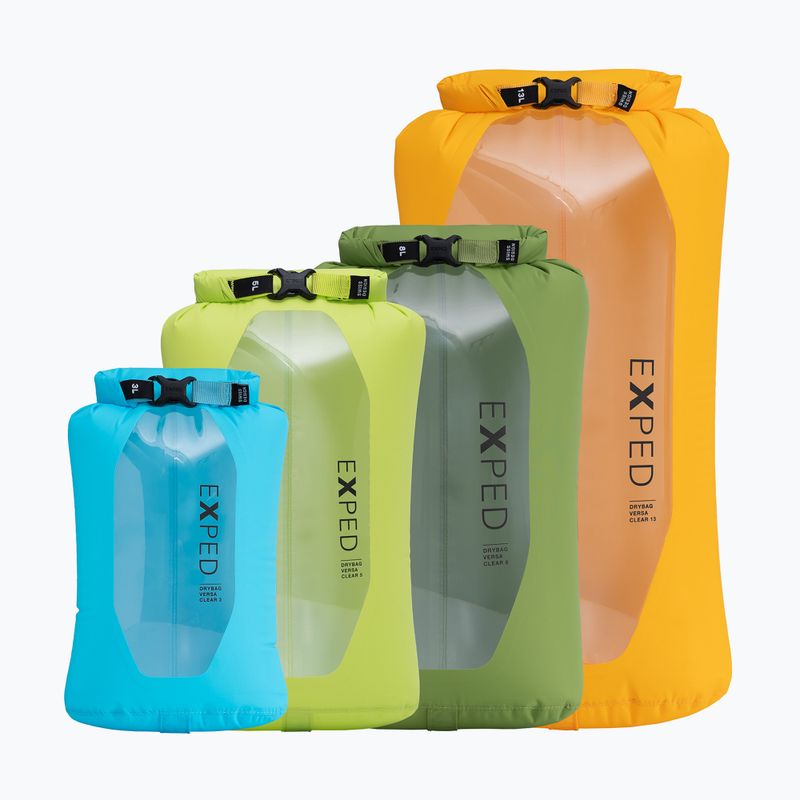 Voděodolný vak Exped Drybag Versa Clear 3 l cyan 3