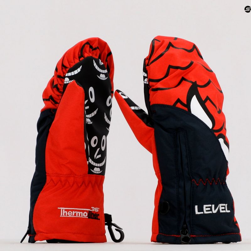 Dětské snowboardové rukavice Level Lucky Mitt červené 4146 7
