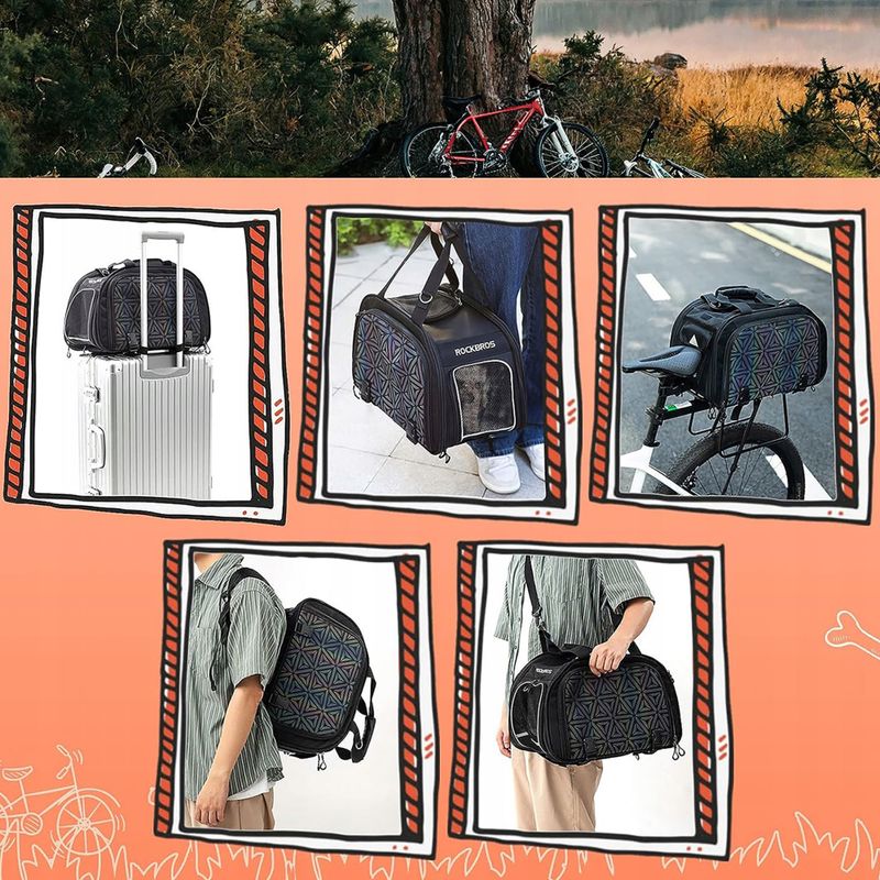 Brašna na kolo Rockbros pet carrier 30140028 25 l black 9