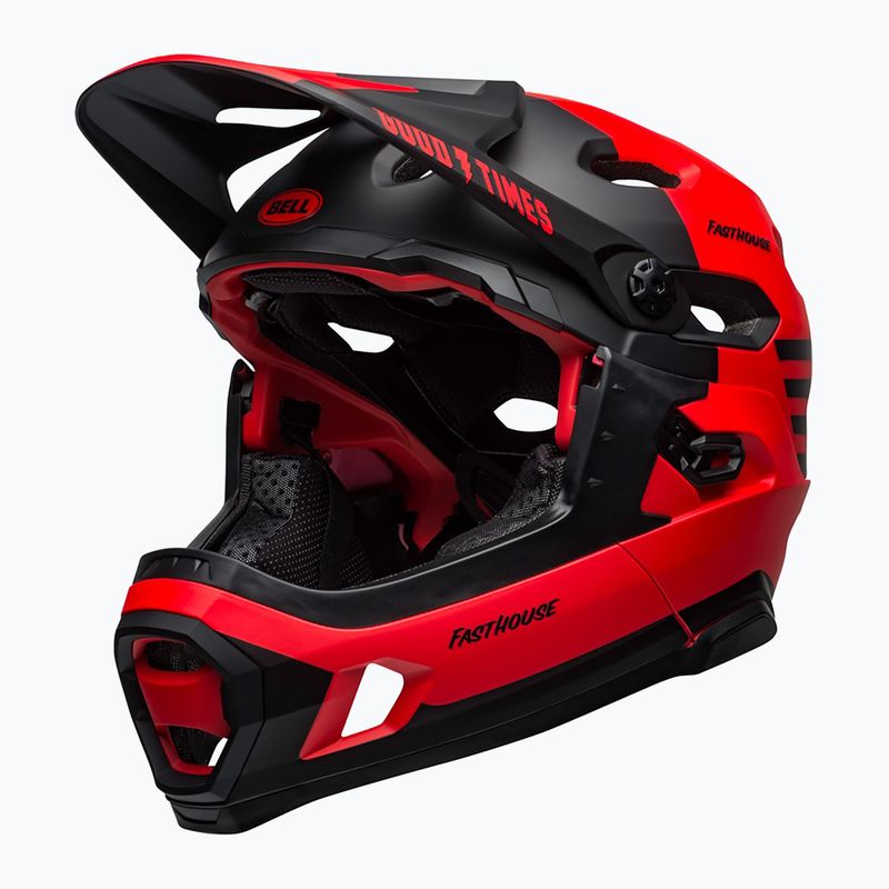 Cyklistická helma Bell FF Super DH MIPS Spherical fasthouse matte gloss red/black