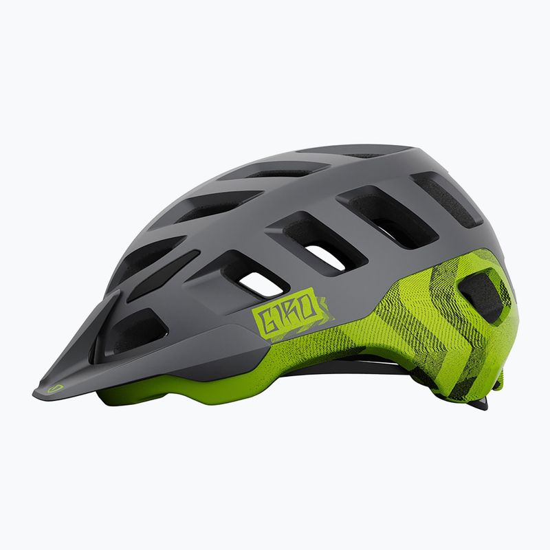 Cyklistická přilba  Giro Radix matte metallic black/ano lime 2
