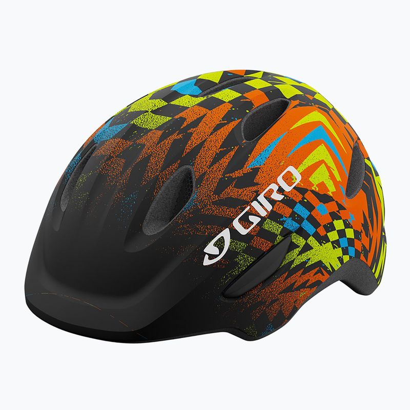 Dětská cyklistická přilba Giro Scamp Integrated MIPS matte black/check fade