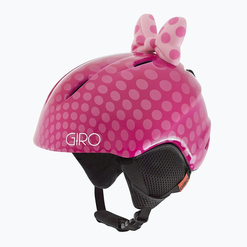 Dětská lyžařská helma Giro Launch Plus pink bow polka dots